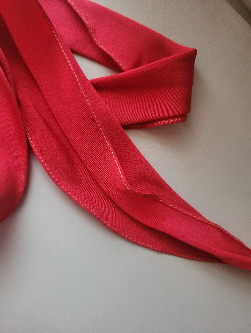Vintage Go Western Ties Red Skinny Scarf Bolo Neckerchief Chouteau, OK Unisex - Picture 11 of 11